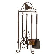 Horse Rustic Fireplace Tool Set - 5 pcs - Western Decor