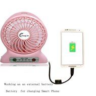 FengLan Portable Lithium Battery Fan 4-inch Vanes 3 Speeds Rechargeable Desktop Fan Mini Desk Fan Portable Handheld... N2