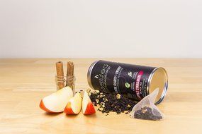 Energy Tea - High Caffeine Apple Cinnamon Black Tea - 150 Mg Of Caffeine Per Bag (16 Tea Sachets) N8