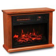 XtremepowerUS Infrared Quartz Electric Fireplace Heater Finish with Remote Controller (Walnut) N15