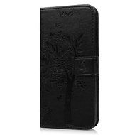 iPhone 7 Plus Case (5.5 inch) - Wallet Flip Folio Stand Case Embossed Flower Tree PU Leather Case Shockproof Soft... N18