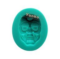 Yunko Terminator Robot Head Silicone Fondant Cake Decorating Tools Chocolate Candy Sugar mold