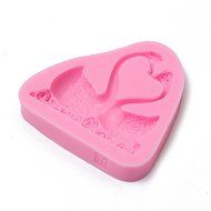 Swan Silicone Cake Mold Valentine Gift Loving Swans Rose Lace Baking Mould shopping N5