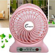 FengLan Portable Lithium Battery Fan 4-inch Vanes 3 Speeds Rechargeable Desktop Fan Mini Desk Fan Portable Handheld... N5