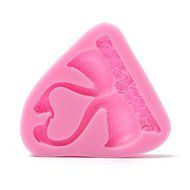 Swan Silicone Cake Mold Valentine Gift Loving Swans Rose Lace Baking Mould shopping N6