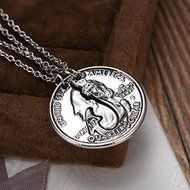 Jewelry 2PC Franklin Half Dollar Pair hook Coin Retro Necklace Pendant Charm Men