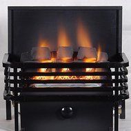 Rasmussen 15-inch Chillbuster Fireplace Set With Vent Free Propane Coalfire Modern Style Basket Burner - Manual...