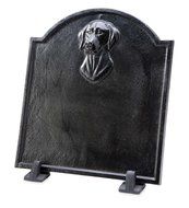 Cast Iron Fireback with Labrador Design