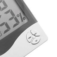 Easywin 3 in 1 White Digital LCD Alarm Clock Temperature Hygrometer Humidity Meter Thermometer Psychrometer Moisture...