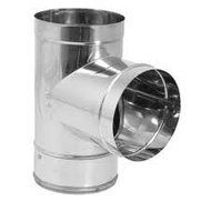 Metal-Fab Galvanized Stainless Insulated Tee with Tee Cap - 10 Inch