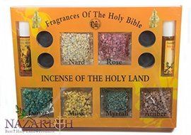 Incense Natural Fragrance Frankincense Jerusalem Smells Gift Set Anointing Oils and Coal