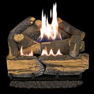 Cedar Ridge Hearth Recon 18-in 30,000-BTU Dual-Burner Vent-Free Gas Fireplace Logs with Thermostat