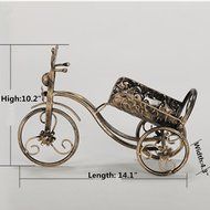 Spritech(TM) European Vintage Style Portable Wine Rack Bronzed Metal Bottle Iron Holder N2