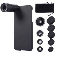 5 in 1 Mobile Phone Lens Kit, [9X Telephoto Telescope] [0.63x Wide Angle] [0.4X Super Wide Angle ] [180&deg; Fisheye... N4