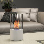Moda Flame Lit Table Top Firepit Bio-ethanol Fireplace in Stainless Steel N2