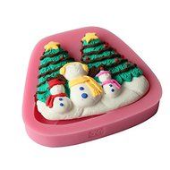 "dipshop Christmas Tree Snowman Silicone Mold Fondant Cake Mould" shopping N4