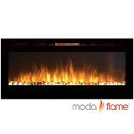 Moda Flame 50" Cynergy Pebbles Stone Built-in Wall Mounted Electric Fireplace N3
