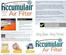 Accumulair Platinum 12x20x0.5 (11.5x19.5x0.5) MERV 11 Air Filter/Furnace Filters (2 pack)