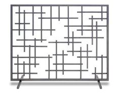 Pilgrim Home and Hearth 18268 Contemporary Fireplace Summer Screen, Natural Iron