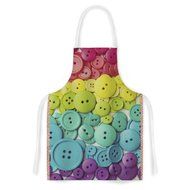 KESS InHouse Libertad Leal "Cute as a Button" Artistic Apron, 31 by 35.75", Multicolor