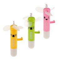 Safe Portable Hand Crank Mini Fan Travel cooling Kids Toy-Yellow