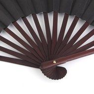 WINOMO Men Portable Folding Bamboo Hand Fan Wedding Party Gift (Black) N2