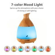 Essential Oil Diffuser,MINO ANT 120ML Mini Wood Grain Cool Mist Ultrasonic Air Aroma Humidifier With LED 7 Color... N5