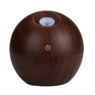 Ecurson LED Touch Wood Aroma Ultrasonic Humidifier USB Essential Oil Diffuser Cute Round Home Office Air Purifier... N3