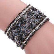 AutumnFall&reg; Women Bohemian Magnetic Clasp Bracelets Wrist Chains (Black)