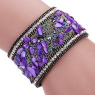 AutumnFall&reg; Women Bohemian Magnetic Clasp Bracelets Wrist Chains (Black) N3