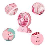 Eshop99 Portable USB Misting Fan, Rechargeable Humidifier Fan Personal Cooling Fan Battery Operated Spray Fan-Home... N2