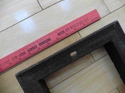 The Vaughn Foundry Co Stove cleanout door Cast iron Norwich Antique wall insert