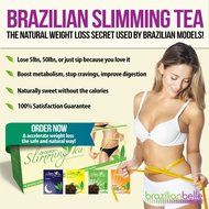 Brazilian Slimming Tea - Weight Loss Tea System for Fat Burning, Energy, Detox, Appetite Control, Bloating &amp; Body... N4