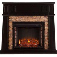 Remington Entertainment Media Center Stand Indoor Electric Heater Fireplace with Faux Stone, for Tv's up to 42...