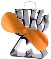 Heat Powered Stove Fan for Wood / Log Burner/Fireplace - Eco Friendly(Gold) N3