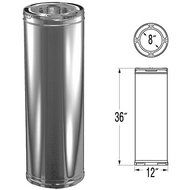 8'' x 36'' DuraPlus Stainless Steel Chimney Pipe - 9217SS N2