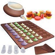 6 piece Non-Stick Silicone French Macaroon Pastry Baking Kit N2