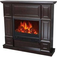 Electric Fireplace with 44" Mantle, Classic, Realistic flame effect/ Dark Chocolate