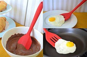 KITCHEN UTENSIL SET 5 IN 1 (Heat Resistant,Hygienic,Non Stick &amp; Durable- Perfect for cooking or Baking- Red Colur) N5