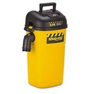 Wall Mount Vac, 5gal Capacity, 17lb, Yellow/Black