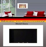 Gel + Ethanol Fire-Place - Diana - White (silver) N2