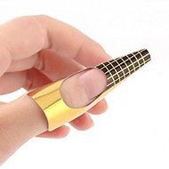 100pcs Tips Stickers Forms Tools Nail Art Sculpting Extension Reusable Paper Guide Golden Polish UV Gel Acrylic...