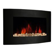 35"x22" 1500w Adjustable Electric Wall Mount Fireplace Heater Xl Large with Remote