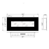 Gibson Living Liberty 50 Inch Electric Wall Mounted Fireplace in Black