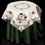 19" X 90" Wide Christmas Snowman and Packages on White Fireplace Mantle Scarf N2