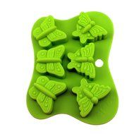 Fondant Molds,6 Butterfly Silicone Cake Baking Mold Non-stick Flower &amp; Butterfly Silicone Baking Mold for Cake...