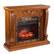 Southern Enterprises Cardona Infrared Electric Fireplace in Walnut N6
