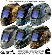 True-FusionTM BioMech IQ1500 Solar Powered Auto-Darkening Welding Helmet/Grind mask with FREE Storage Bag, Spare... N2