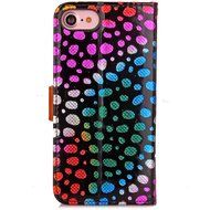 Iphone 7 Plus Wallet Shell Case,Yaheeda[Credit Card Slot] Colorful Shiny Sparkle Polka Dolt Pattern Gold Gilding... N16