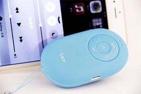 Excelity Portable Bluetooth Speaker Wireless Speaker with Self-timer Controllor Support TF Card - Blue N3